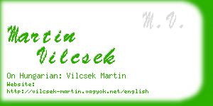 martin vilcsek business card